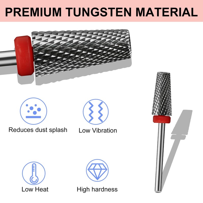 C12rtive 5-in-1 Tungsten Carbide Nail Cutter Bit, Cuticle Nail Cutter