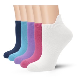 SERISIMPLE Viscose Bamboo No Show Sock Women Thin Low Cut Socks Mesh Breathable Athletic Sock 5 Pair (US, Alpha, Medium, Regular, Regular, Assorted)