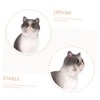 BIUDECO Adorable Cat Figurine Lifelike Desktop Cat Statue for Home