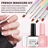 QIUFSSE French Manicure Kit,French Nail Stamper,Nude and White French Tip