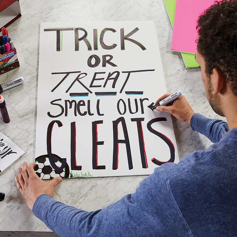 Sharpie 4 x Professional Technical Permanent Markers Round and Chisel