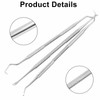 Coufce 3 Pieces Stainless Double Headed Tarter Removing Tool, Pet