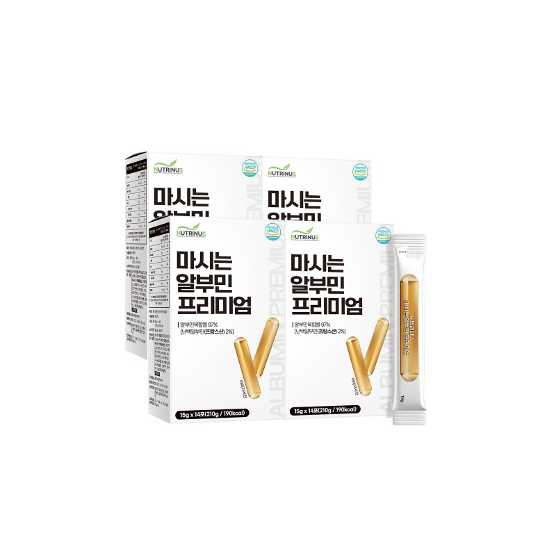 Nutrinus Premium Drinkable Albumin 15g x 14 sachets / 뉴트리너스