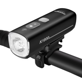 RAVEMEN K1800 Smart Bike Lights, Bright Bicycle Light with AI Night Riding Mode, Brightness Adjust, Auto On/Off, USB-Output Feature, Daytime Intelligent Mode