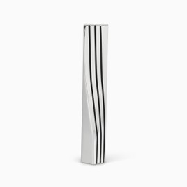 Heritage Smithworks Silver-Plated Linia Mezuzah - Mezuzah Case - Modern Silver Finish