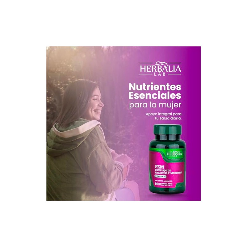 Multivitamínico Mujer Omega Ácido Folico Calcio Complejo Vitamina Minerales Seleccionados