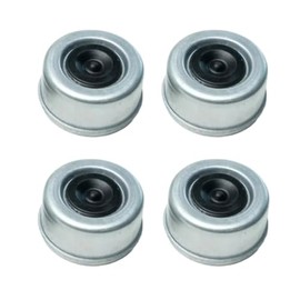 TRAILER SUPPLIES 4PC Greaseable Dust Caps – 2.75" OD x 1.5" H – with Rubber Plugs + Extra Rubber Spares – Fits 8-Lug 7K/8K Trailer Axles – DC-275L