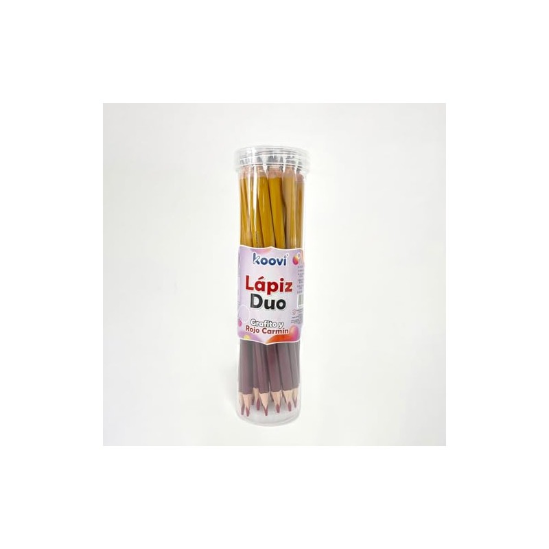 Koovi – Lápiz Duo, Bote C/24 PZ, lápiz con doble