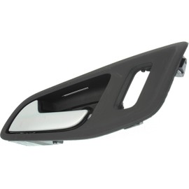 Garage-Pro Interior Door Handle Compatible with 2013-2017 Ford Escape, Ford C-Max Front, Driver Side Black Bezel with Silver Lever