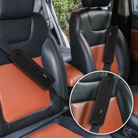 Mitavo Universal Auto Seat Belt Pad Set of 2, Soft Safety Car Strap Cover, Harness Pad Protection Cushion for Adults and Children, Comfort Shoulder Pad for Child Seat, Backpack, Bags, 9.8x2.7' each
