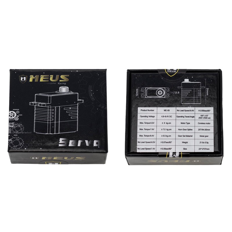 MEUS Racing Coreless RC Micro Servo 8.5KG with High Torque