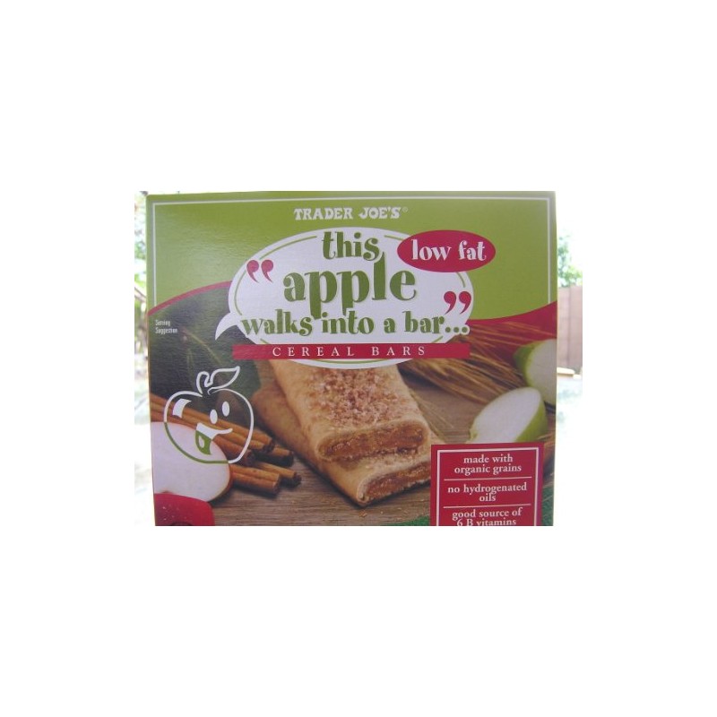 Trader Joe's Apple Low Fat Cereal Bars, 6 Count Box,