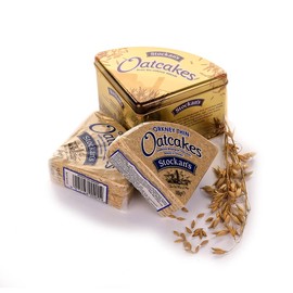 Stockan's Orkney Wholegrain Thin Oatcakes Gifting Tin - Traditional Scottish Savoury Biscuits Imported from Scotland - 3 Gifting Tins (2 Oatcake Packs in Each Tin)