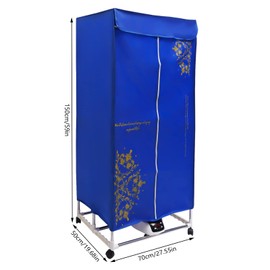 RustyVioum Electric Clothes Dryer 1500W Travel Dryer Machine with 4 Wheels 3 Gears Portable Clothes Dryer Remote Control Clothes Dryer Machine for Apartments Home