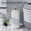 CEROELDA Small Bathroom Trash Can with Lid Soft Close-5L/1.3 Gal