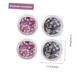 Baluue 12pcs Heart Glitter Nail Sequins for DIY Nail Art Holographic Makeup Confetti for Manicure for Valentine's Day Decor