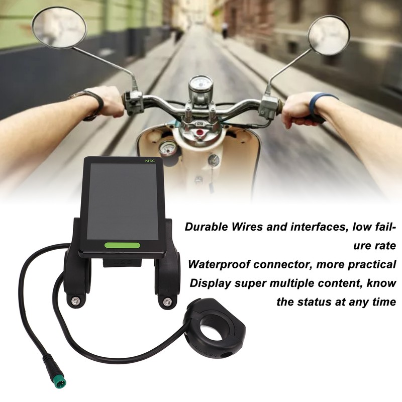 Electric Bicycle Display Meter Large Screen M6C LCD Scooter Display