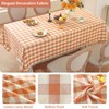 Laolitou Orange Buffalo Plaid Tablecloth Checkered Gingham Table Cloth Square