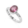 LUSTRE AND LIGHT Natural Oval Pink Tourmaline Solitaire Rings for