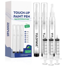 Fillable Touch Up Paint Pen Brush, 3 Pcs Paint Pen for Wall Touch Up, Refillable Paint Pens for Walls, Wood Floors, Cabinets, Windows, Doors (6 Pcs Pack of 1)