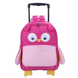 yodo Zoo 3-Way Kids Suitcase Luggage or Toddler Rolling Backpack with wheels, Medium Owl