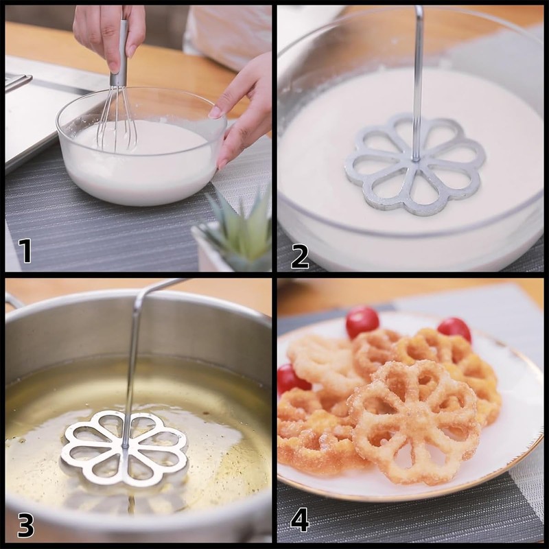 Nicear Aluminium Waffle Moulds With Wooden Handle Homemade Shape Oven