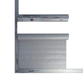 Modern Gray Silver Metallic Faux Fabric Contemporary Wallpaper Stria Lines Textures Luxury strippable Wall coverings