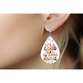 Music Teacher Earrings, Music Teacher Gift, Christmas Gift for Music Teachers, It's a Good Day to Make Music