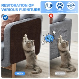 Cat Scratch Mat 5Pack,39.3"x15.7" Cat Scratching Mat Self-Adhesive Carpet Mat Trimmable, Cat Wall Shelves, Cat Scratcher Board,DIY Furniture Protecting Furniture Protector Sofa