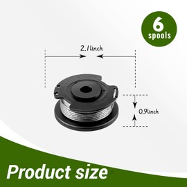 Viilich 6pcs Strimmer Spool Compatible with Bosch EasyGrassCut ART 23 SL 26 SL ART 23-28 ART 2300 ART EASY Grass Trimmer,Strimmer Wire Replacement for Bosch Spool F016800569/F016800385