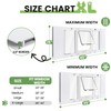 Full-Size Window Pet Door for Cat&Small Dog, Fits 36"- 40"