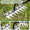 Weeding Rake, 7 Teeth Weed Rake, Garden Rakes Heavy Duty,