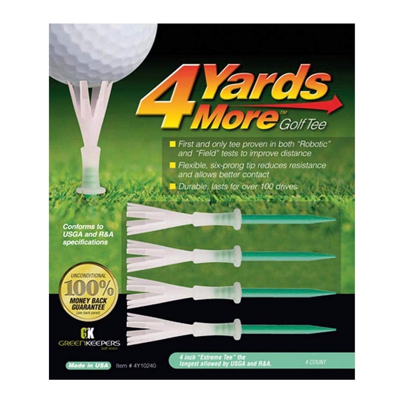 4 Yards More Golf Tee - 4" Extreme (4 Green