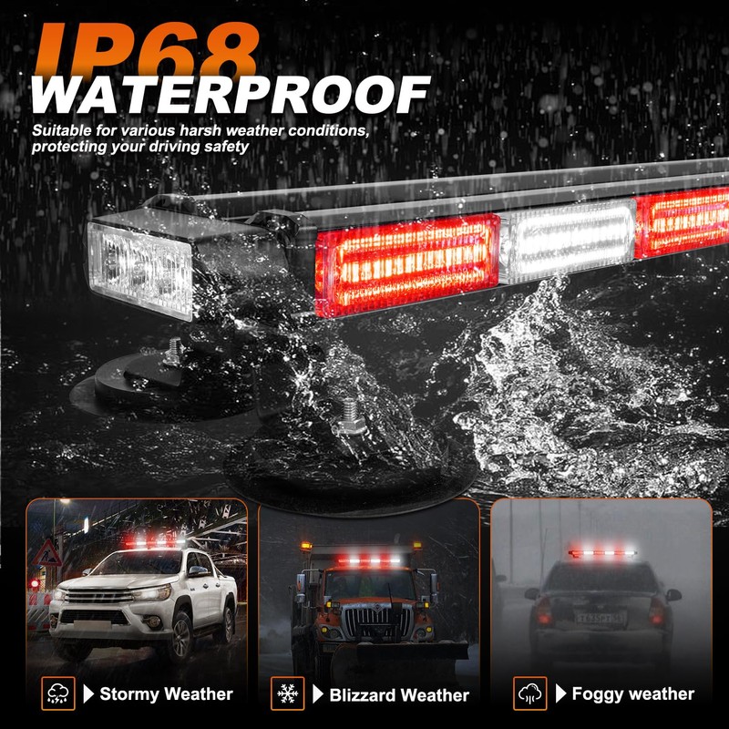 ASPL 26inch 126 LED Rooftop Emergency Strobe Lights Bar Double