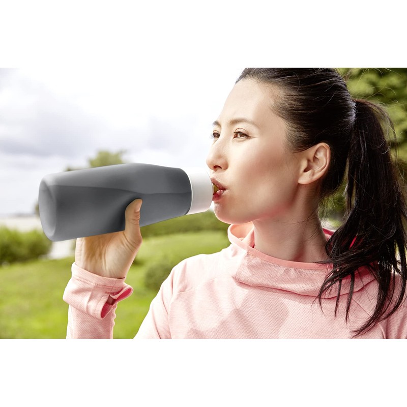 Emsa GmbH 518086 Squeeze Bottle 0, 6l Anthracite PE –