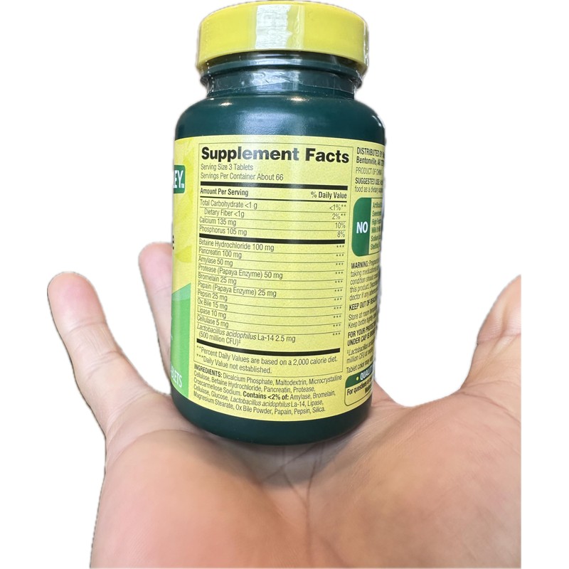 Probiotic Multi-Enzyme Digestive Formula Tablets, 200 Count with Bundle Exclusive