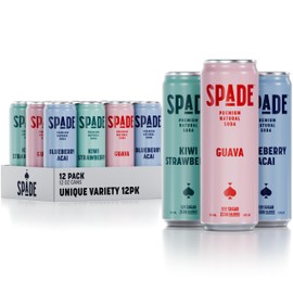Spade Soda Unique Variety 12 Pack, Premium All-Natural, No Sugar, No Calories, Electrolytes, Magnesium, Potassium, Healthy Non GMO, Sweet Quality Stevia, No Artificial Sweeteners, Great Taste, Bold Taste