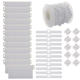 Vertical Blind Bottom Weights Accessories Repair Kit with 10M Chain and Connector Plastic DIY Replacement/Vertical Blind Accessories and Top Hangers (5" (127mm))