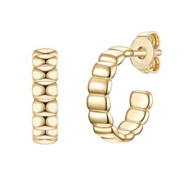 Glanzstücke München Women's Creole Earrings 925 Sterling Silver, Silver