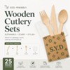100 PIECE (25 Pack) S.Y.D Disposable Wooden Cutlery Set –