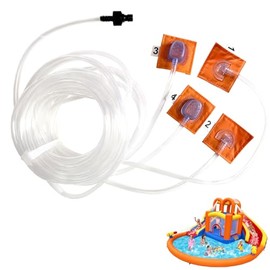 HuaKastro Sprinkler Hose with 4 Heads, Water Tube Assembly Kit Replacement - for B0CQK1T89L: HuaKastro 14.2x12.8FT Inflatable Water Slide