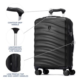 Travelpro Maxlite Air V2 Hardside Expandable Carry on Luggage, 8 Spinner Wheels, Lightweight Hard Shell Suitcase, TSA lock, Black, Compact Carry On 20-Inch