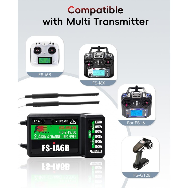 Flysky FS-i6X RC Transmitter with FS-iA6B Receiver 2.4GHz AFHDS 2A