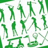 BENECREAT Golf Swing Border Painting Stencils, Sport Theme Cart Plastic