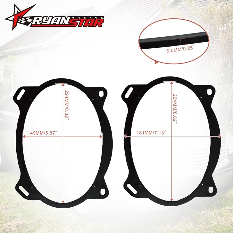 RYANSTAR RACING 6x9 inch Rear Deck Speaker Adapter Spacer Ring