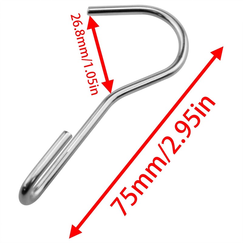 FINBe 6PCS Heavy Duty S-Hook Skew Pot Holder Hook Heavy