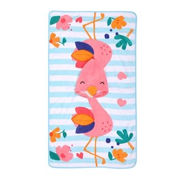 illikkuyax Flamingo Hooded Baby Towels Kids Beach Towels Wrap Toddler Poncho for Age 0 to 6 Pool Swim Cover up, 25.59 x 47.24 inch