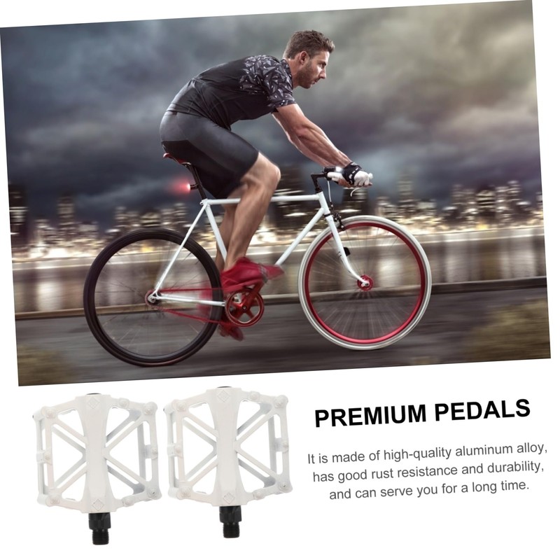 Kisangel Mountain Bike Pedals Anti-Slip Platform Bicycles Flat Pedals 14mm