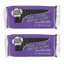 Oven Fudge Covered Graham Rounds, Snack Sweet Treats Desserts 9.25 oz. (Pack of 2)