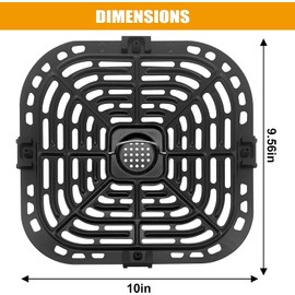 Air Fryer Accessories for Instant Pot Vortex 6 in 1 6 QT Gourmia GAF735 6 QT Air Fryer, Original Air Fryer Replacement Tray Grill Pan Plate Crisper Plate Rack Parts,Dishwasher Safe